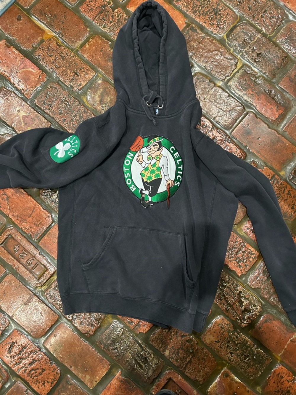 Boston Celtics Black Hooded Sweatshirt with Team Logo